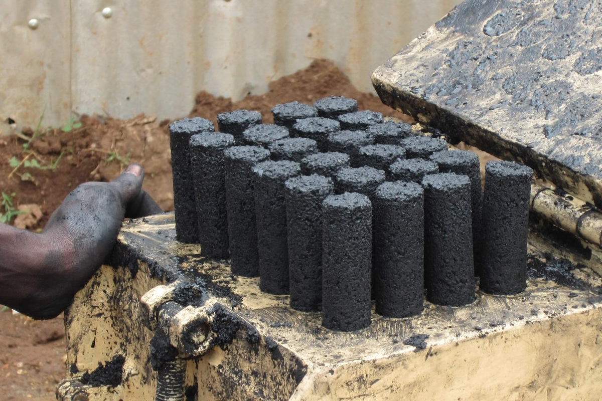 Du "charbon" sous forme de briquettes compressées