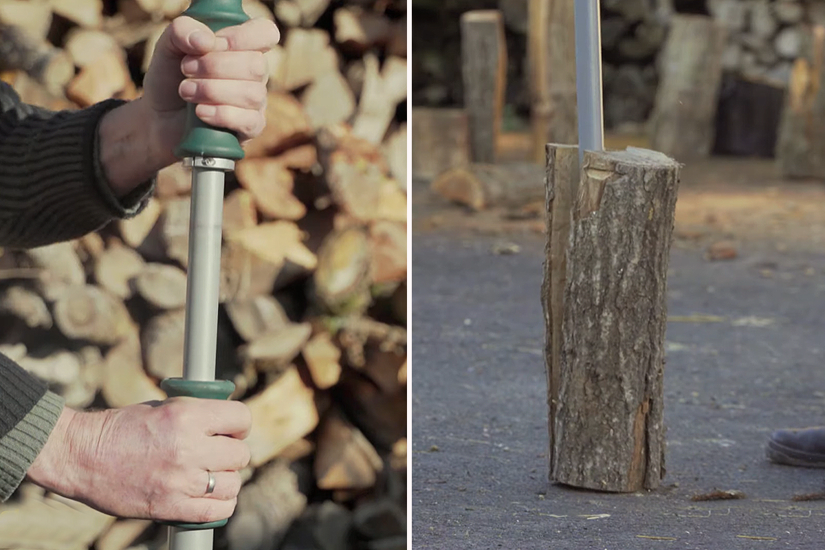 L'invention de la fendeuse de bûches à pied pour couper du bois de  chauffage sans effort - NeozOne