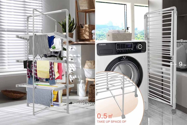 Le séchoir à linge électrique Todeco 300 W