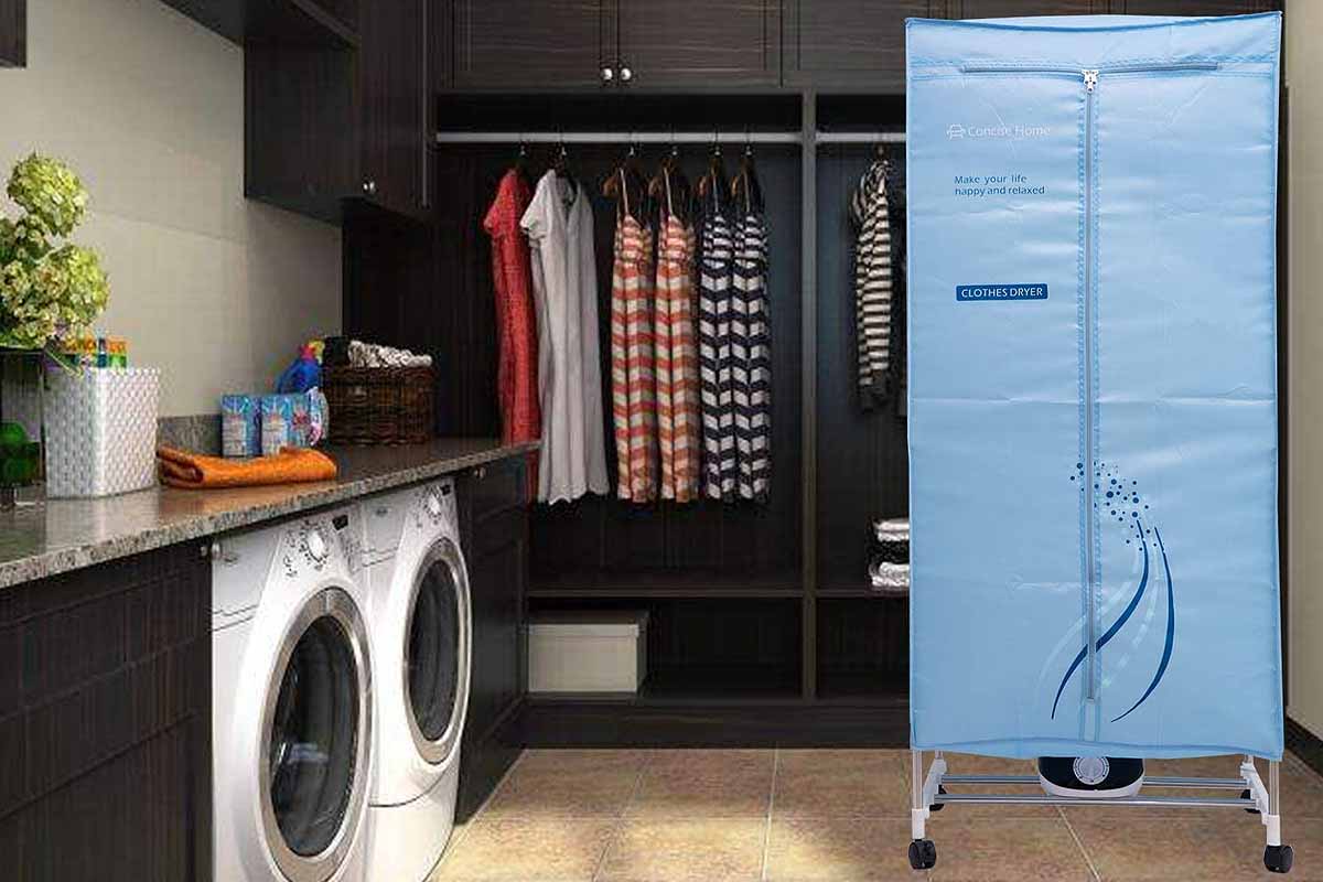 L'invention d'un étendoir à linge électrique chauffant qui sèche