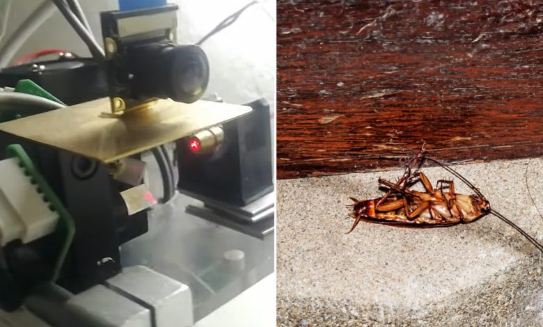 L'invention d'un robot chargé d'éliminer les cafards grâce à un laser d'une portée de 1,2 mètre de distance.