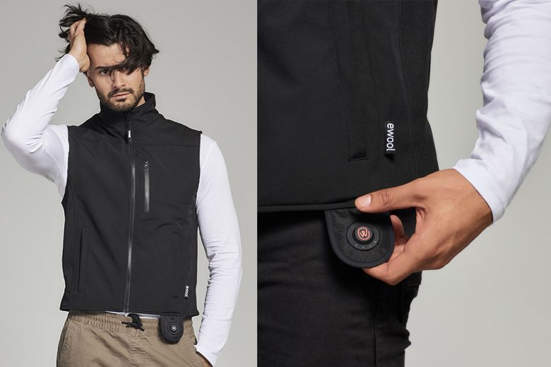 La veste chauffante ewool® PRO peut être portée sous un manteau