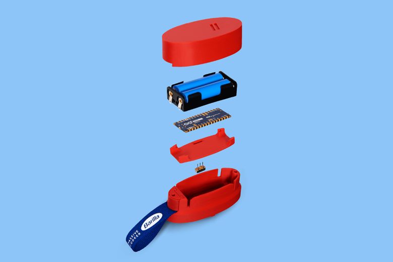 Le Cuiseur Passif est un objet connecté composé d'un boîtier imprimé en 3D, un filament 100 % biodégradable, des piles AAA écologiques, un capteur de température et une carte Arduino.