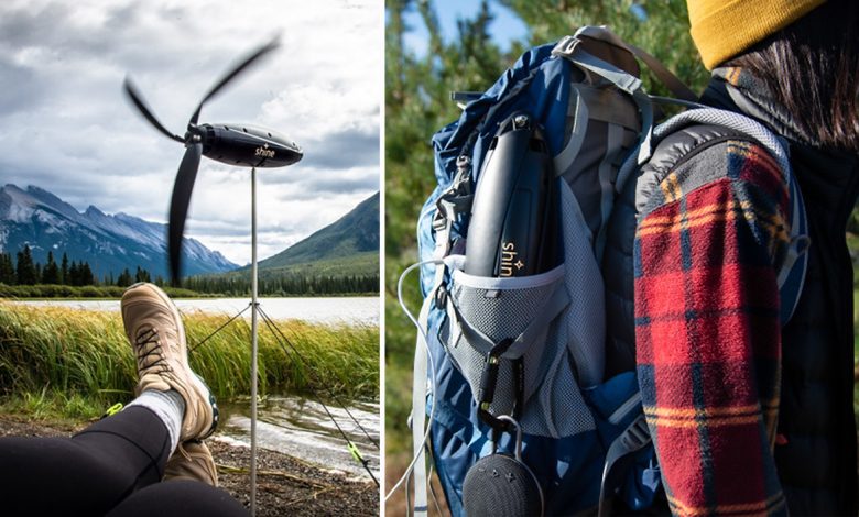 Shine, un chargeur éolien portable ultra-compact.