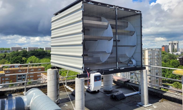 Une WindBox sur l’immeuble Capricorne à Rouen.