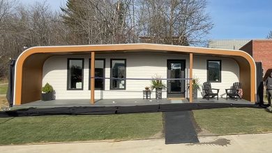 Une maison imprimée en 3D fabriqué à partir de fibres de bois et de biorésines d'origine locale