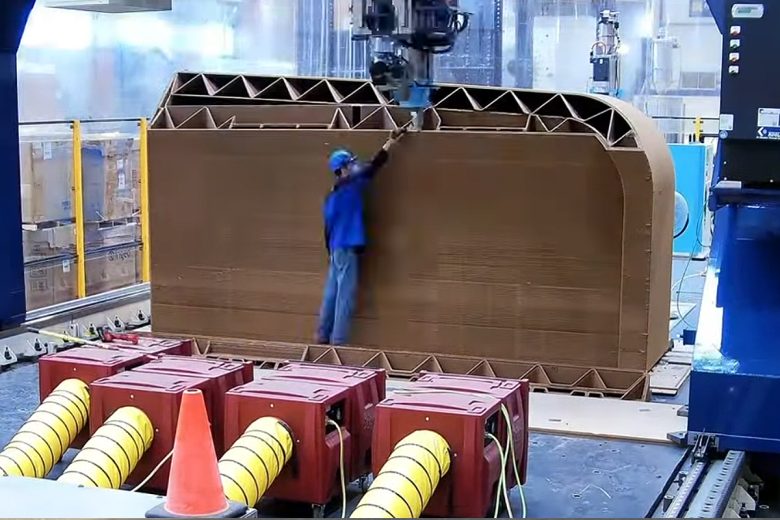 Une maison imprimée en 3D à partir de matériaux biosourcés.