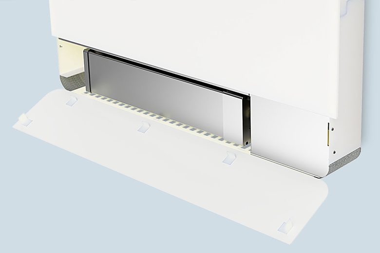 Une batterie de stockage intégrée dans un radiateur électrique.