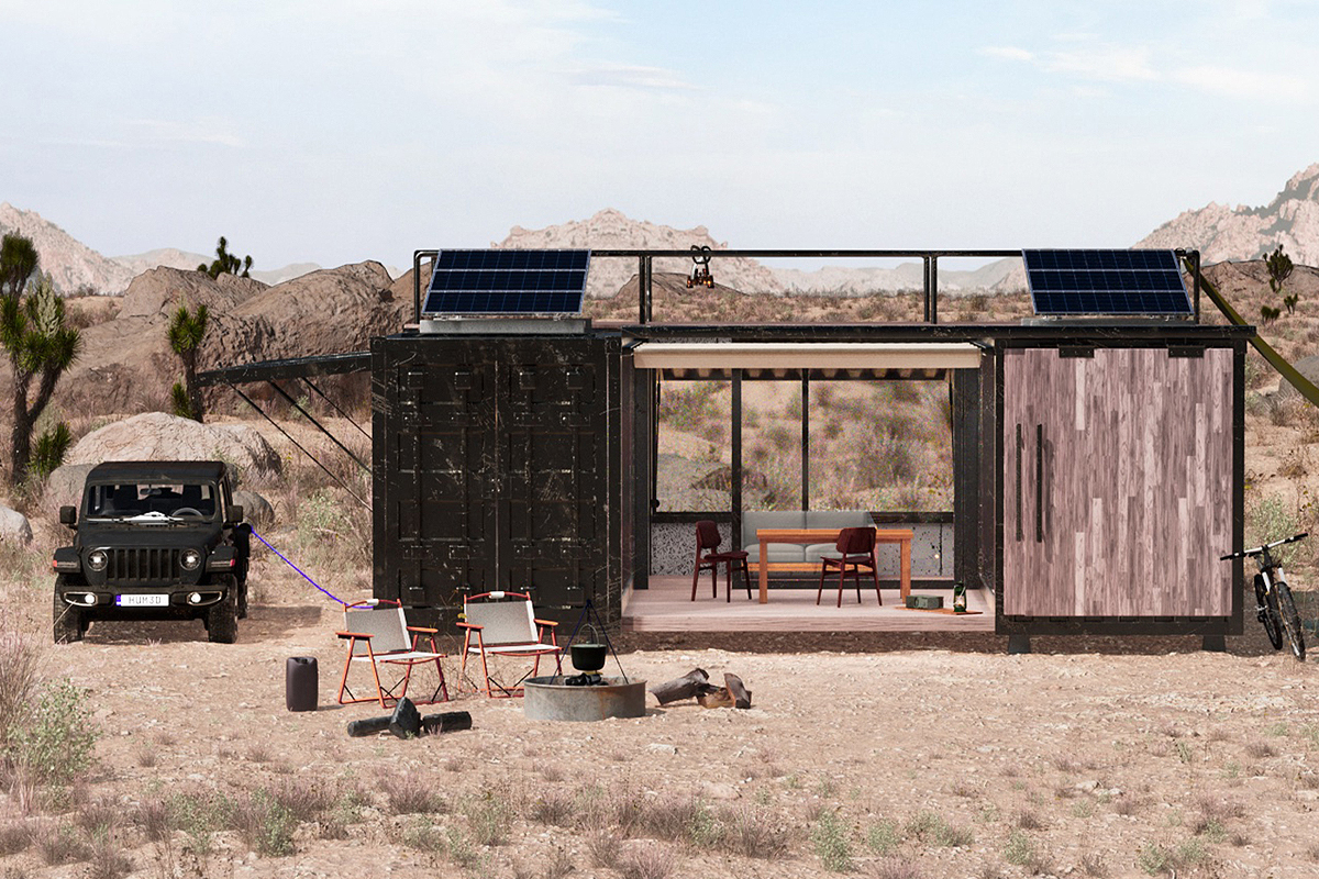 La maison container peut être construite dans le désert ou dans les montagnes enneigées.