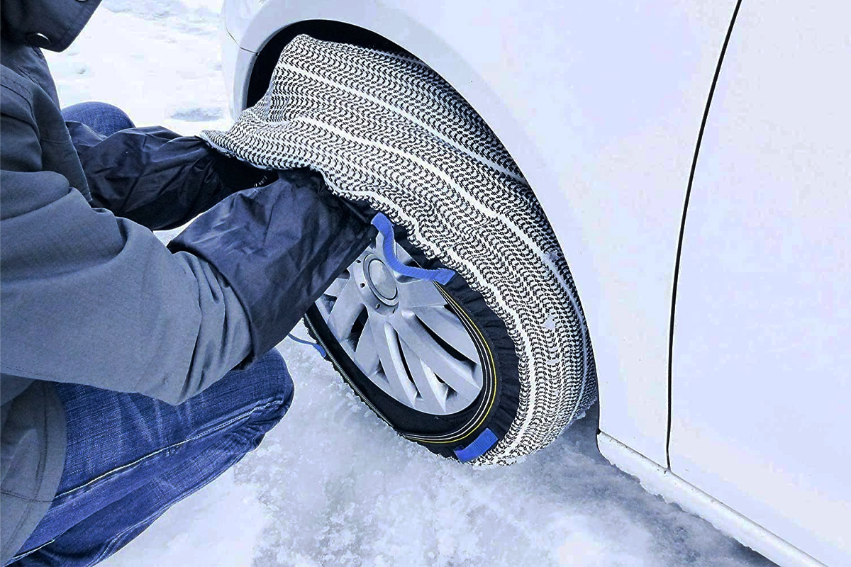  MICHELIN Chaussettes à Neige Textile EVO 6, Gris, SOS