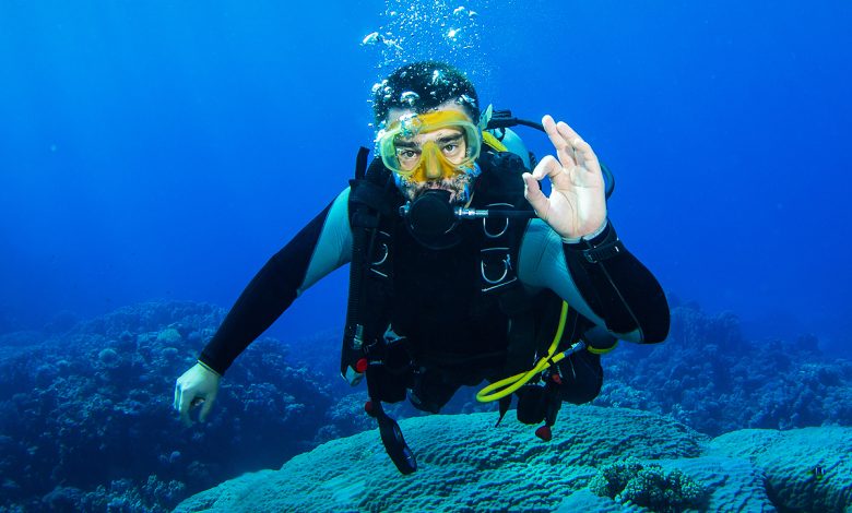 Un plongeur sous-marin