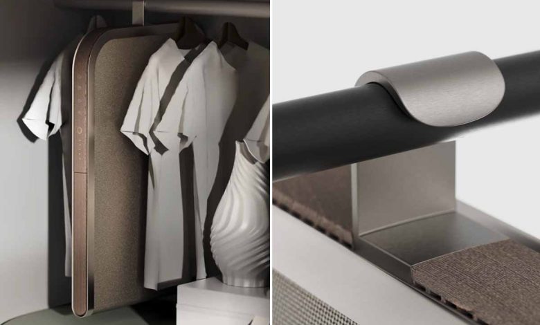 L'invention d'un déshumidificateur compact pour les armoires à vêtements.