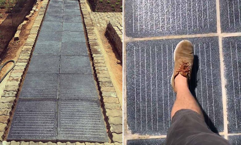 L'invention d'une dalle solaire. Crédit photo : Solar Earth