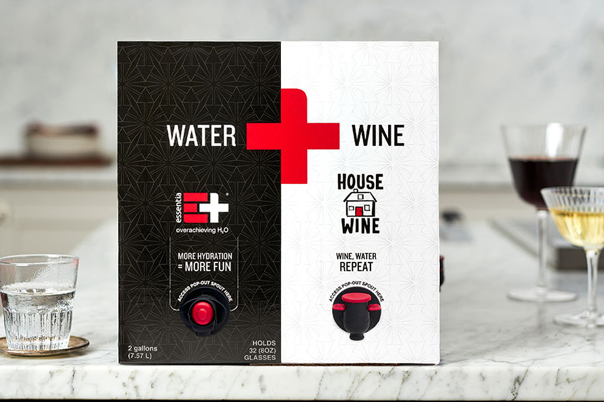 Essentia Water s'est associée à House Wine pour créer un nouveau coffret Water & Wine en édition limitée