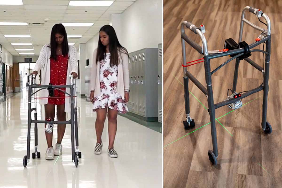 AutoTrem, un déambulateur conçu par deux lycéens de Chantilly pour accompagner les personnes à mobilité réduite.