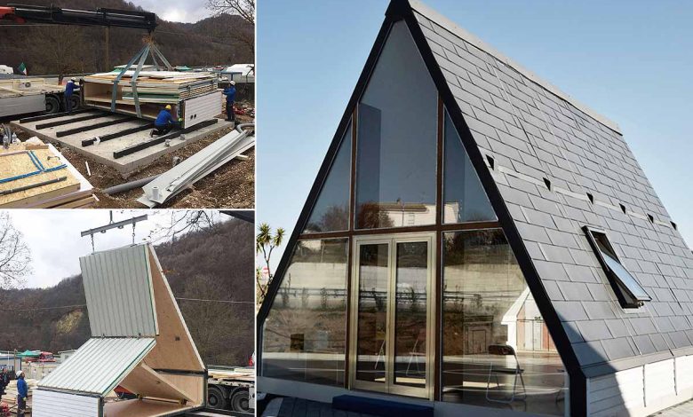 Une maison triangulaire à moins de 100 000 euros
