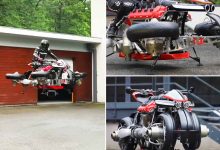 La première moto volante au monde, signée par le constructeur Français Lazareth : la LMV 496