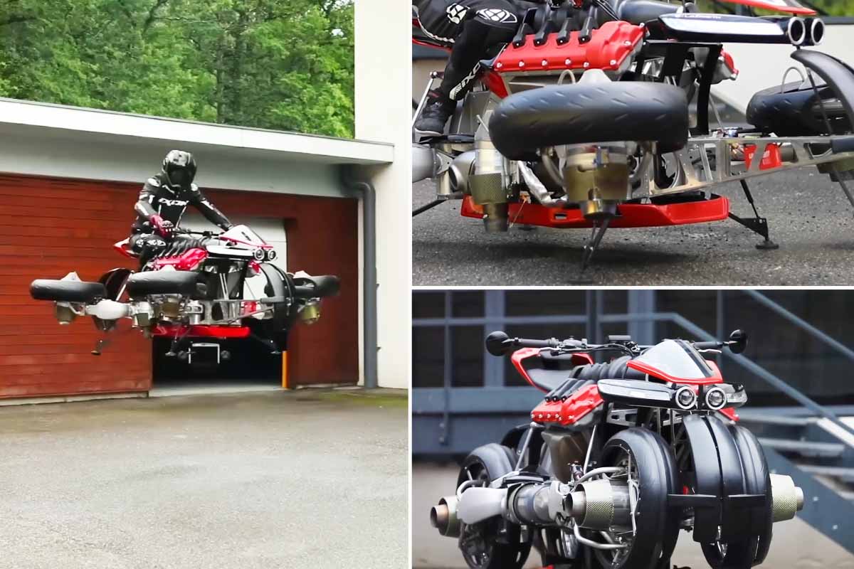 La première moto volante au monde, signée par le constructeur Français Lazareth : la LMV 496