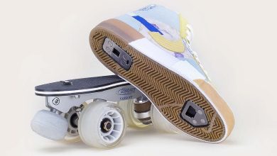 Un système pour transformer des sneakers en rollers en quelques secondes.