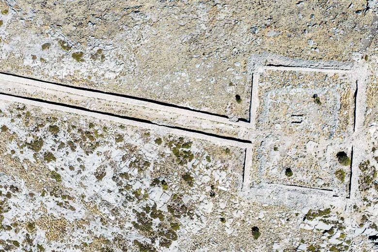 Les vestiges aztèques sur le versant du mont Tlaloc.