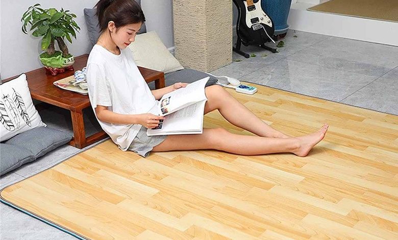 Un tapis de salon chauffant