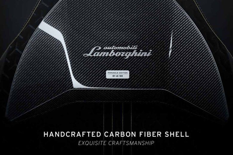 Une luxueuse chaise gaming Lamborghini en Alcantara.