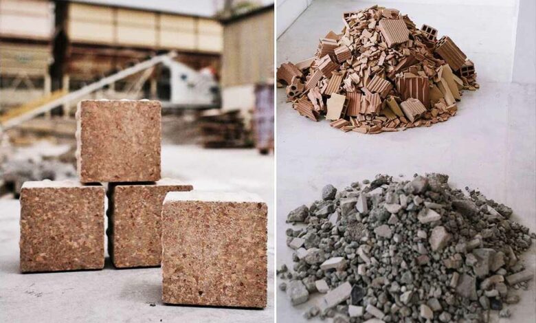 Un nouveau matériau fabriqué avec les déchets de construction.