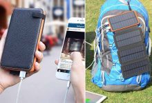 Une batterie et un chargeur solaire intégré.