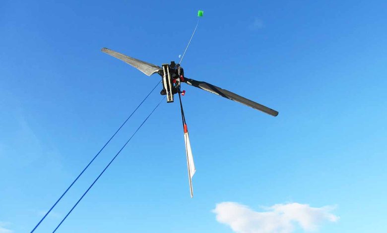 Une éolienne cerf-volant pour produire de l'énergie.