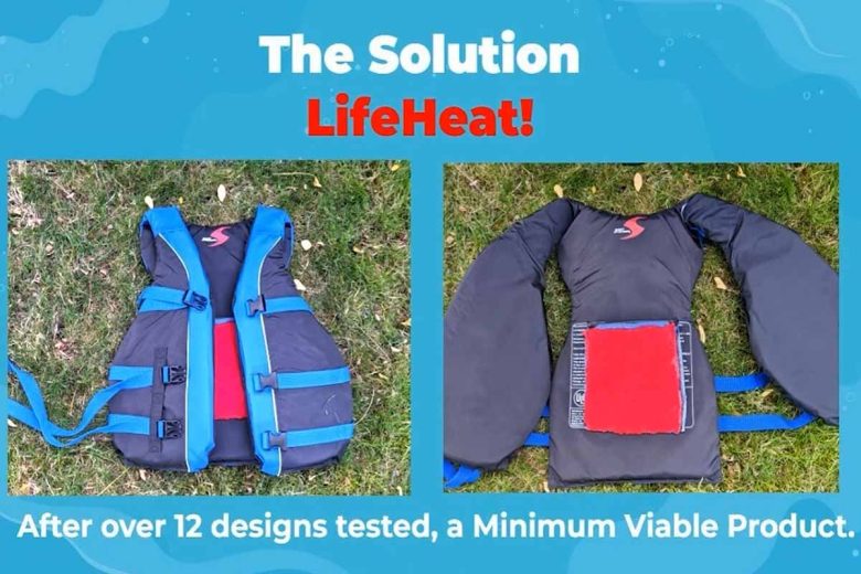 "LifeHeat", un gilet de sauvetage autochauffant.