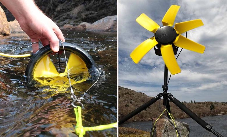 L'éolienne / hydrolienne WaterLily peut générer jusqu'à 360 Wattheures d'énergie par jour.