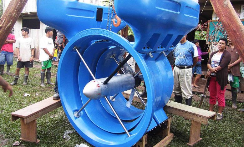 Des turbines fluviales construites sous forme de modules qui peuvent être intégrées à des systèmes photovoltaïques dans un système hybride.