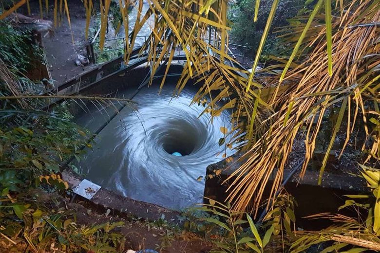 Une hydrolienne à faible hauteur de chute.