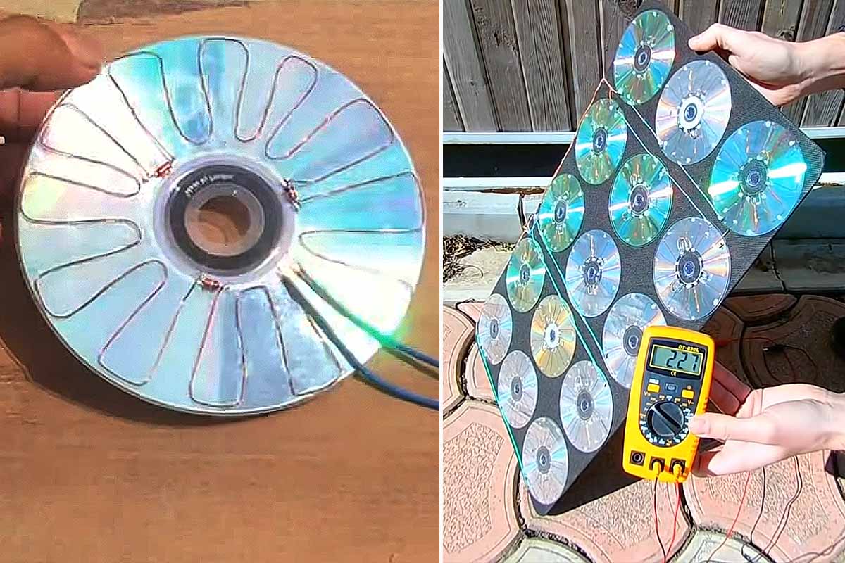 The invention of a method to make solar panels with old CDs