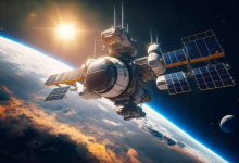 Une station solaire, spatiale.