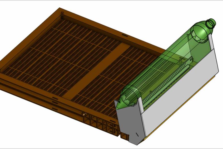 Un modèle 3D optimisé pour les ruches Dadant avec planchers Nicot.