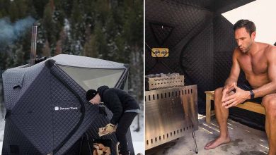 Un sauna pop-up portable qui s'installe en trois minutes.