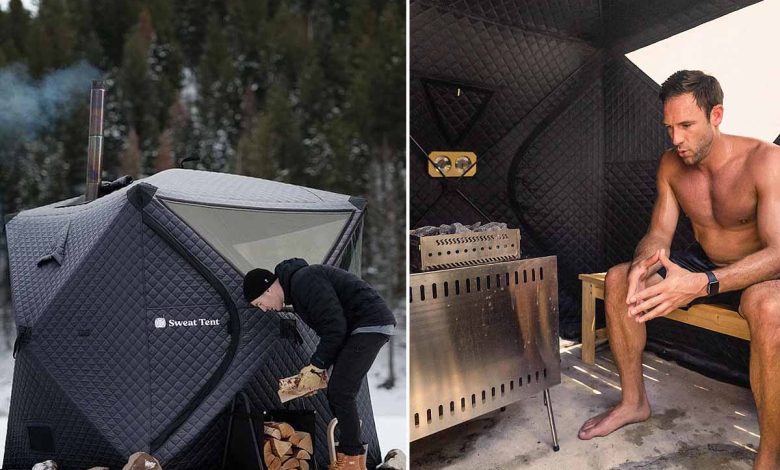 Un sauna pop-up portable qui s'installe en trois minutes.
