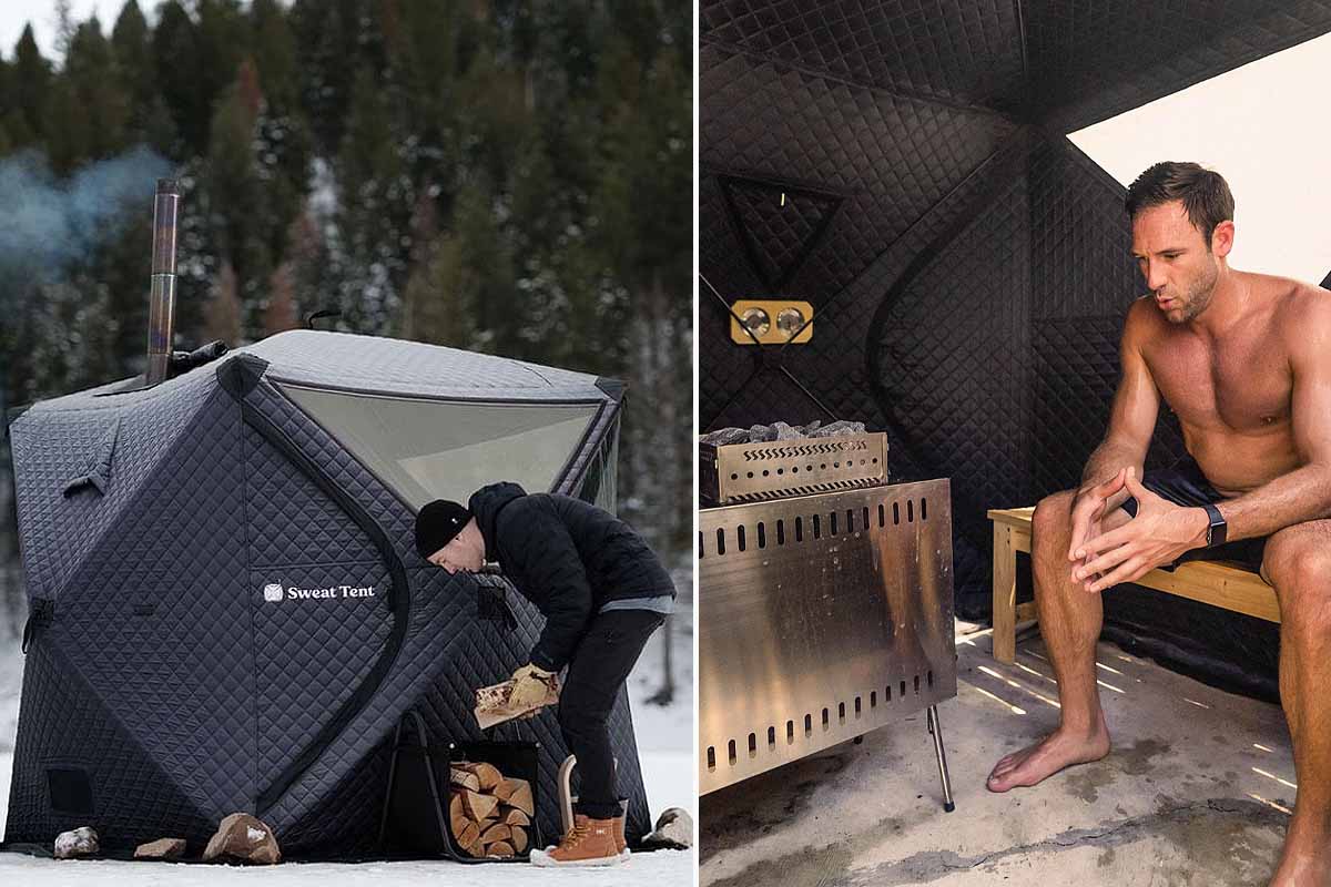 Un sauna pop-up portable qui s'installe en trois minutes.