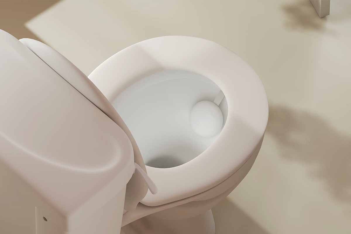 Avec un diamètre de 90 mm, ce "mini laboratoire" s'intègre dans n'importe quelle cuvette de toilette.