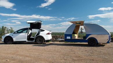Une remorque caravane qui augmente l'autonomie des voitures électriques.