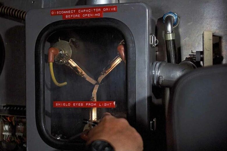 Le condensateur de flux de la DeLorean dans le film Retour vers le Futur.