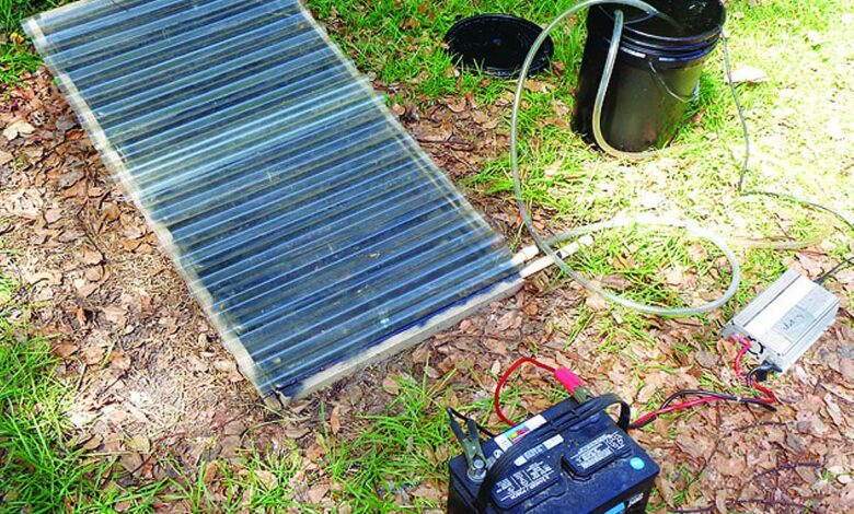 Comment construire un système de douche hors réseau simple et peu coûteux, puis le chauffer avec un chauffe-eau solaire hors réseau ?
