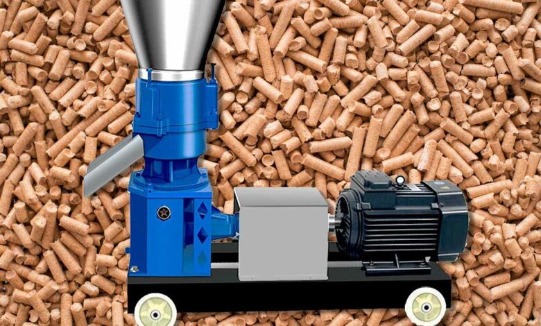 Une presse à pellets (400 kg/h-500 kg/h 7.5kw)