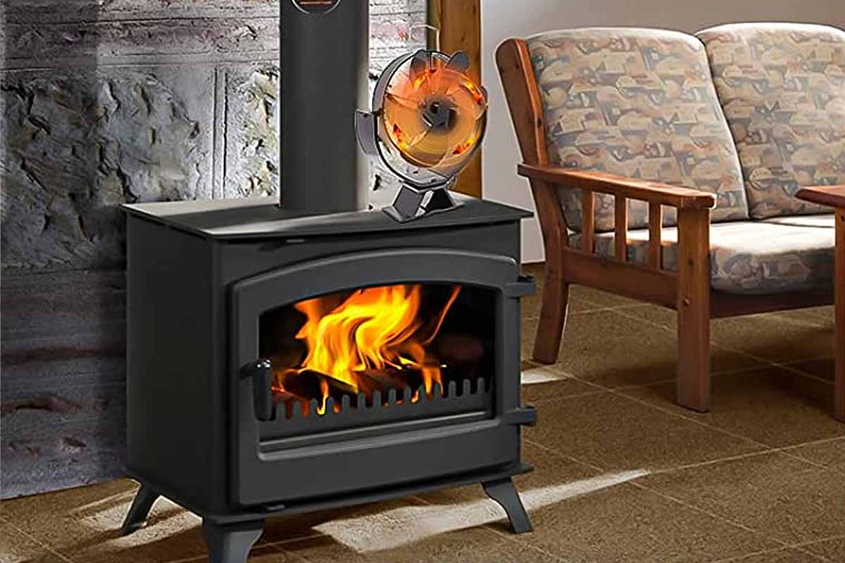 Ventilateur thermoélectrique pour poêle avec 5 pales