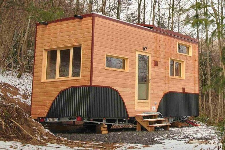 Des maisons sur roues écologiques. 