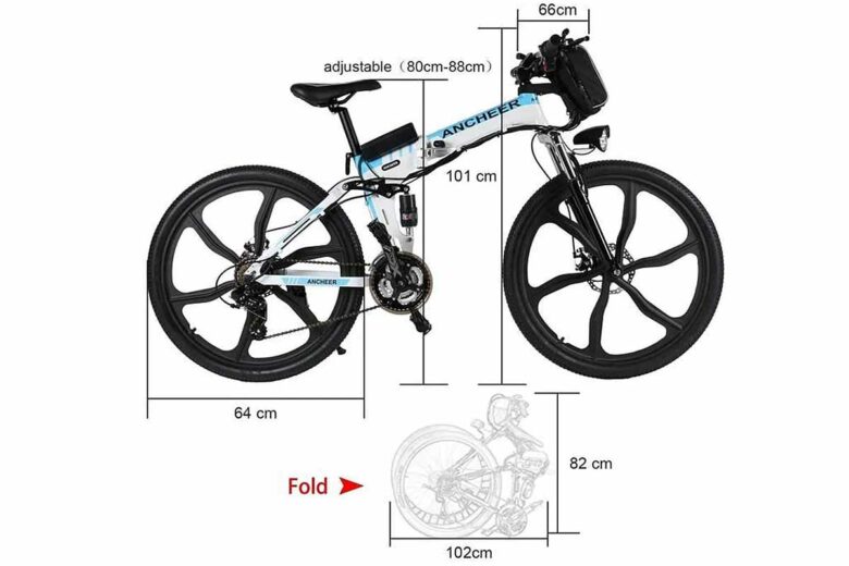 Un VTT électrique pliant