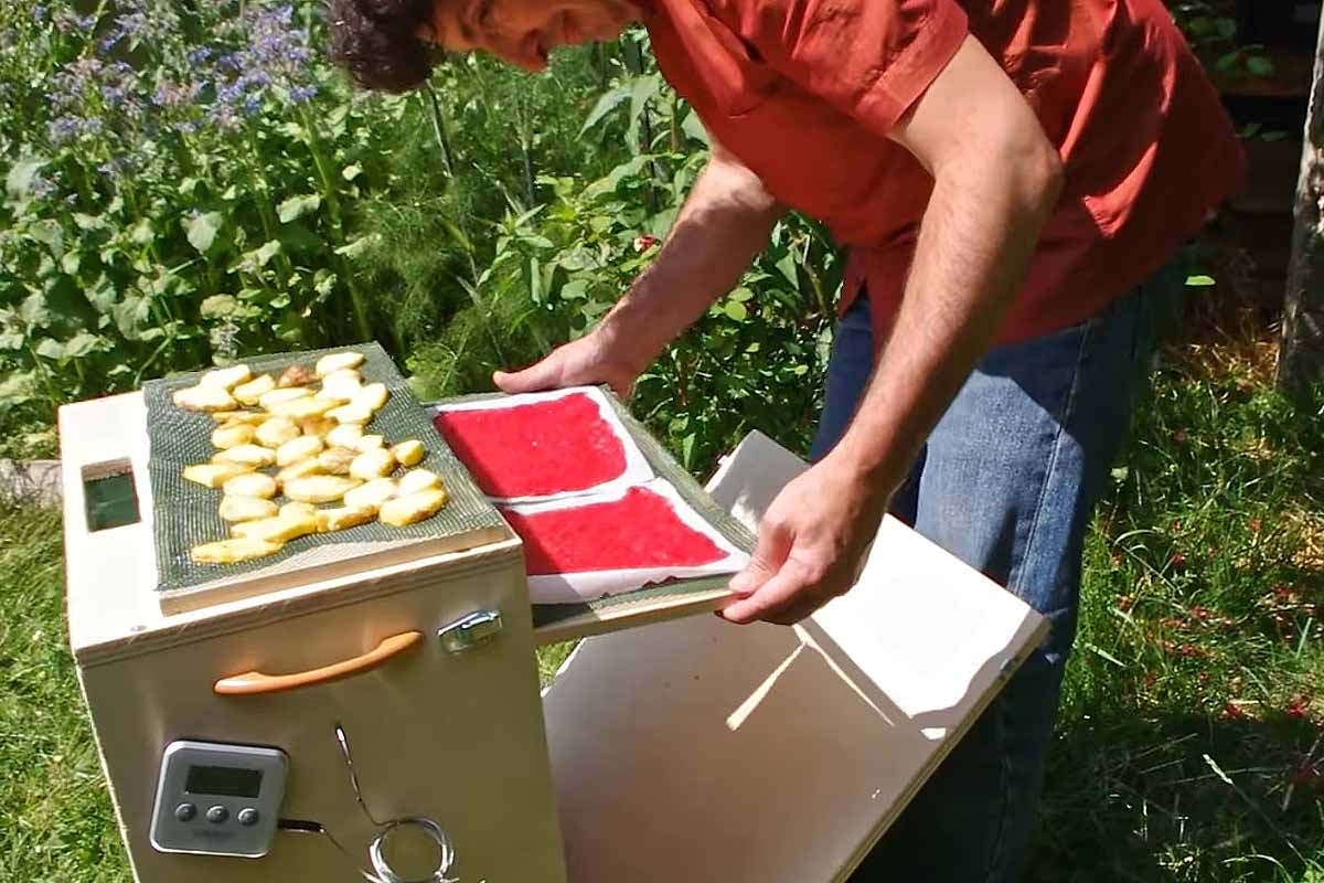 L'invention d'un séchoir solaire pour déshydrater les fruits et les légumes afin de les conserver plus longtemps.