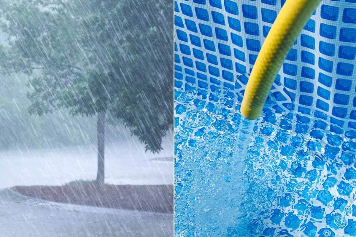 Comment remplir une piscine avec de l'eau de pluie.