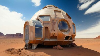 Une maison sur Mars fabriquée avec de l'amidon de pomme de terre et de la poussière martienne.